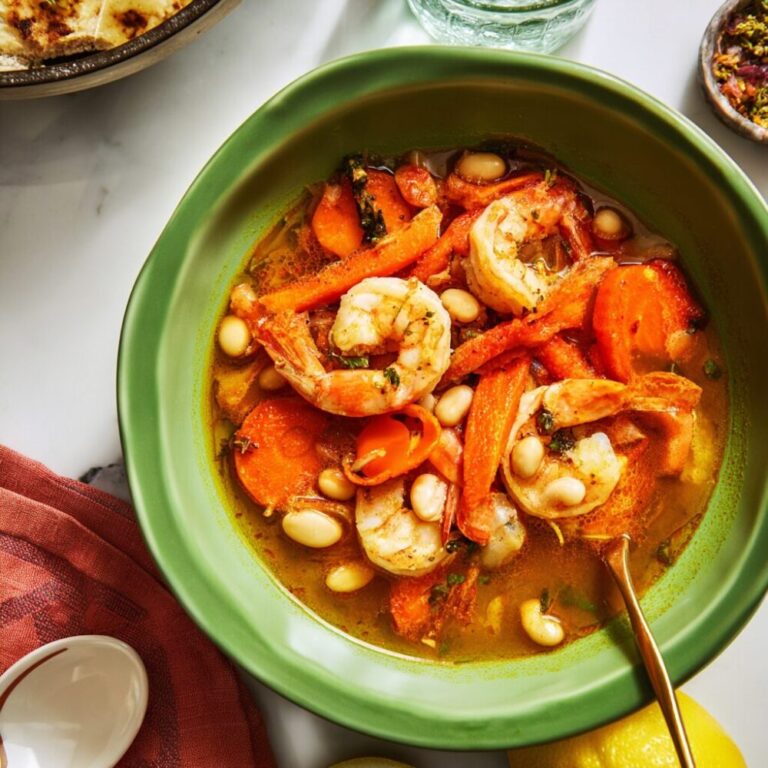 Lemony Shrimp and Bean Stew