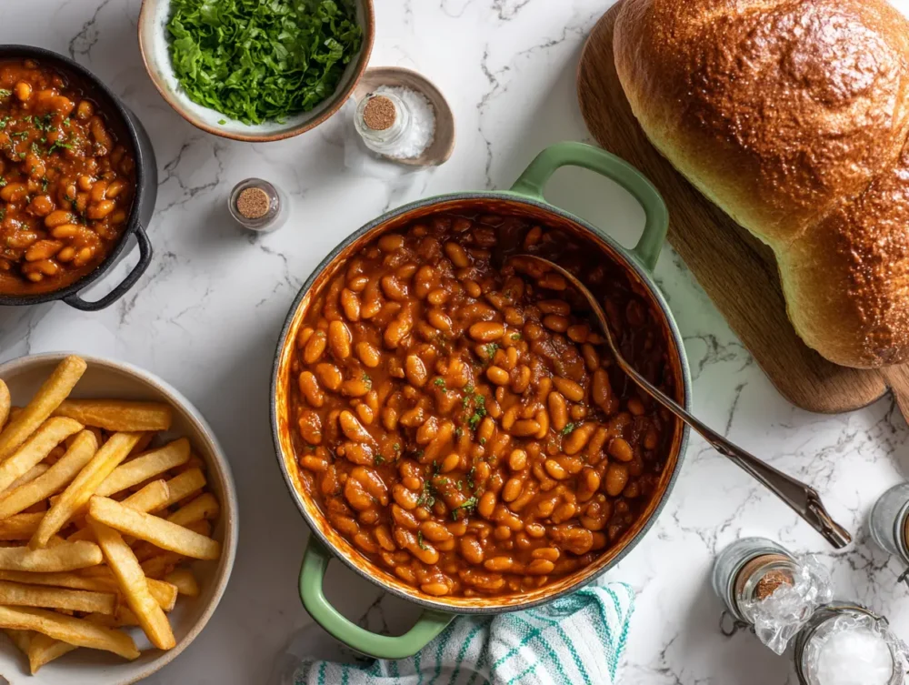 A bowl of BBQ Baked Beans