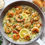 Creamy shrimp scampi
