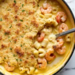 Shrimp Mac and Cheese with creamy cheese