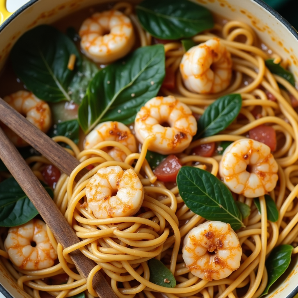 Cajun Shrimp Pasta with Spinach