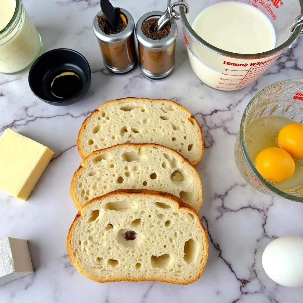 Sourdough French Toast ingredients