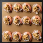 Stuffed shrimp with a savory filling