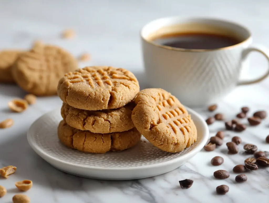 Peanut Butter Cookies No Egg with chocolate
