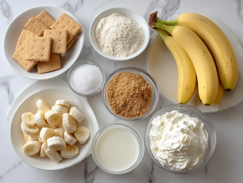 ingredients of Banana Pudding Bars
