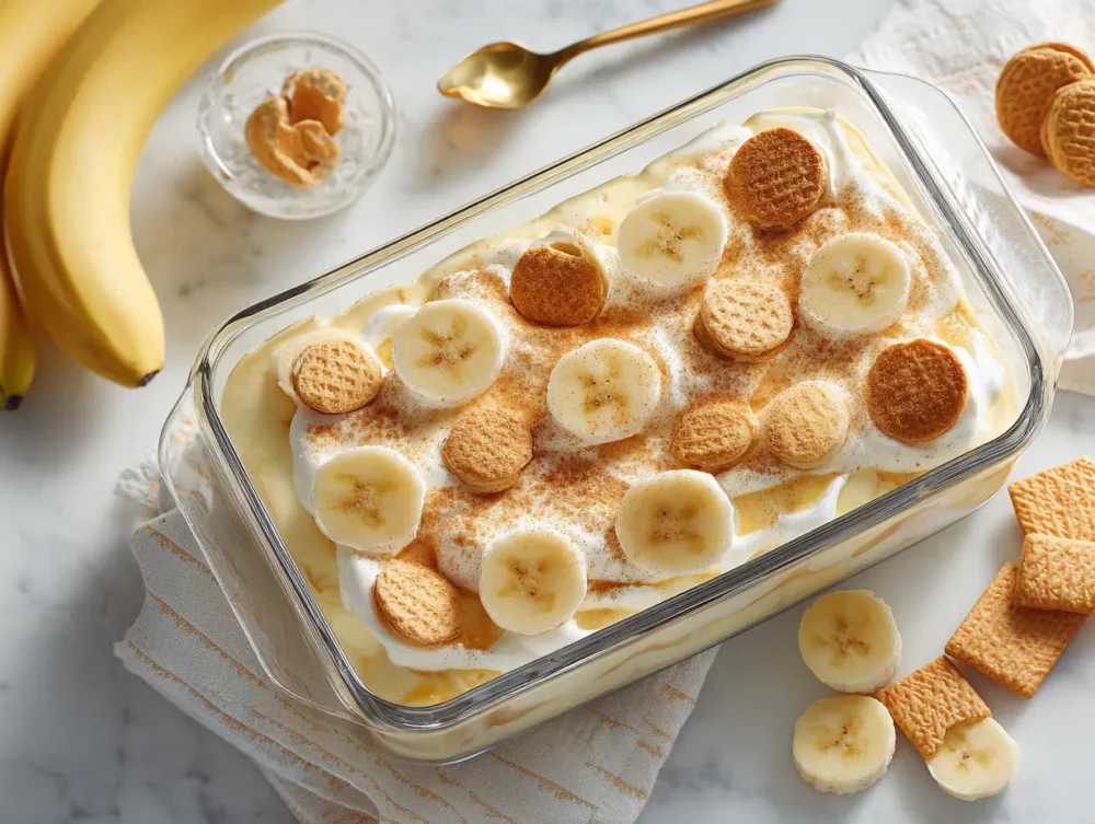 Variation of banana pudding with layers
