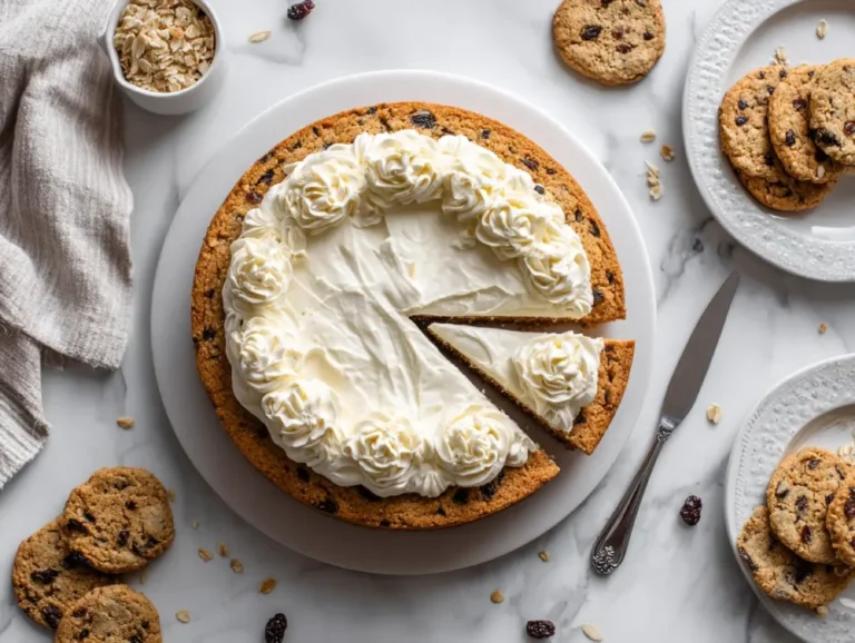 oatmeal raisin cookie cake