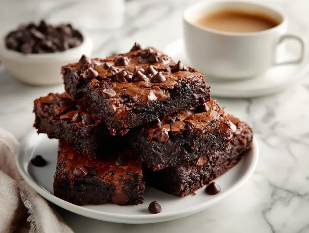 Fudgy brownies freshly baked