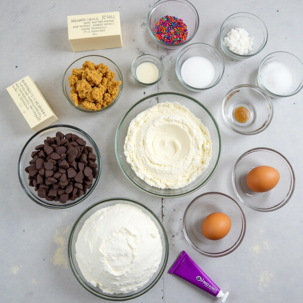 ingredients of cookie cake 
