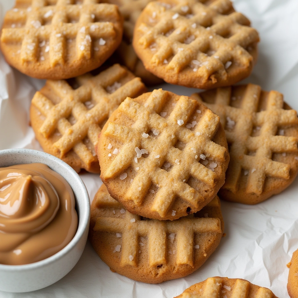 4-ingredient peanut butter cookies with brown sugar