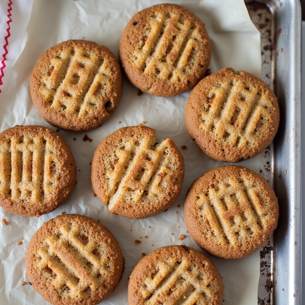 Healthy 4 Ingredient Peanut Butter Cookies