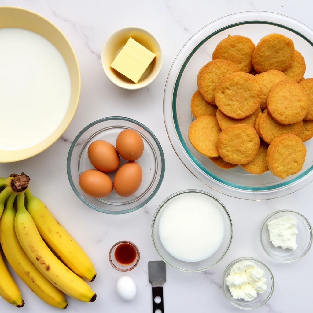 ingredients of classic banana pudding recipe