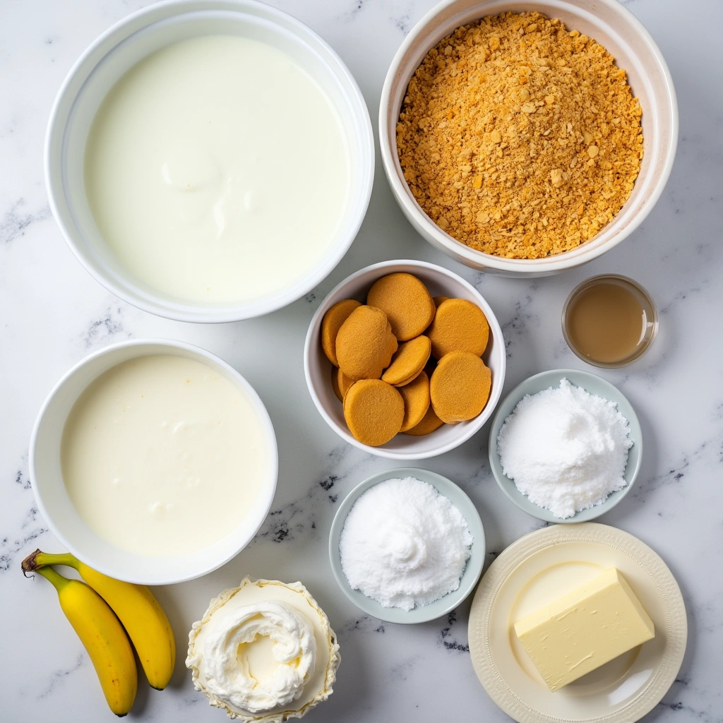 Ingredients of Banana Pudding Lasagna