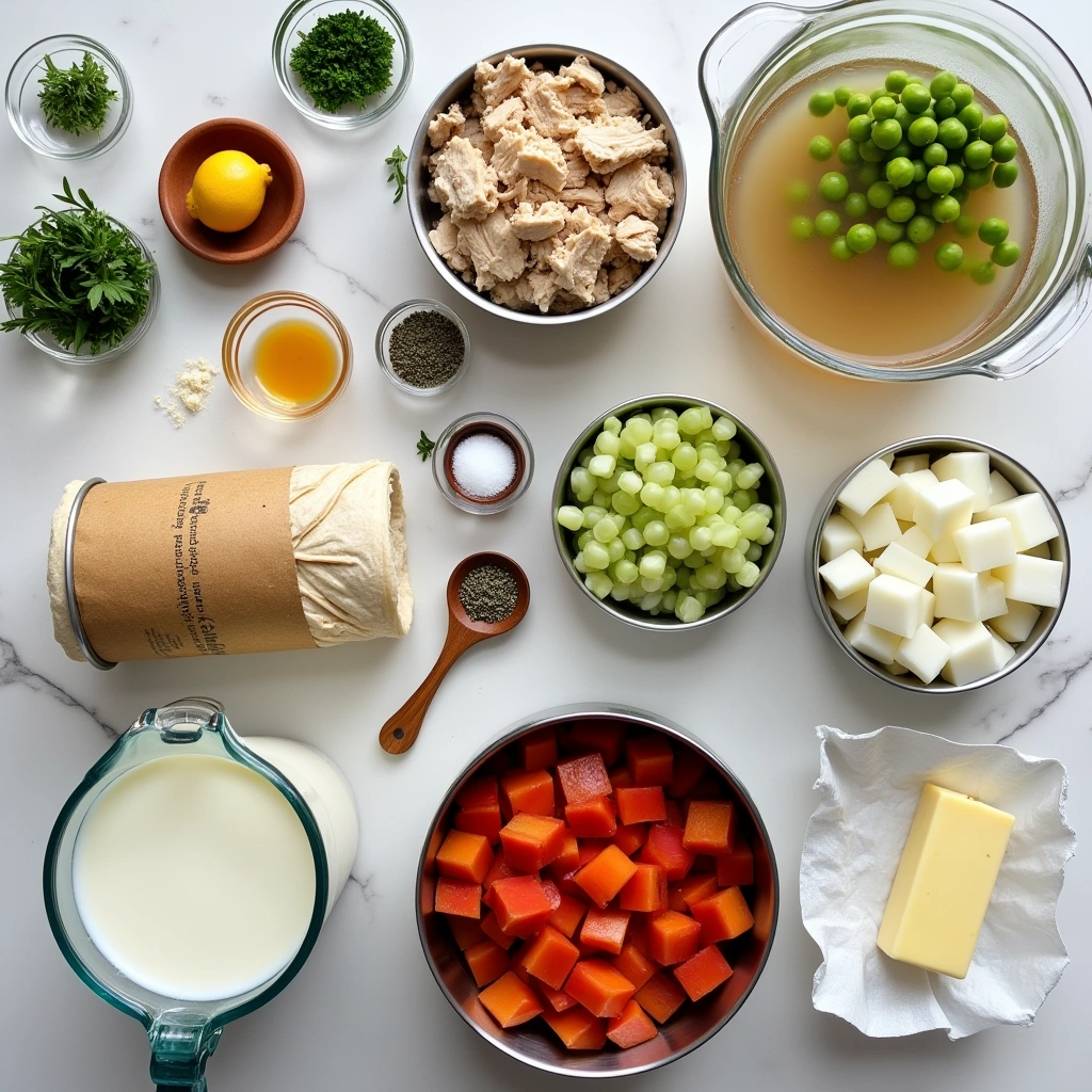 Ingredients of Mini Chicken Pot Pies