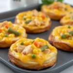 Mini Chicken Pot Pies with Biscuits