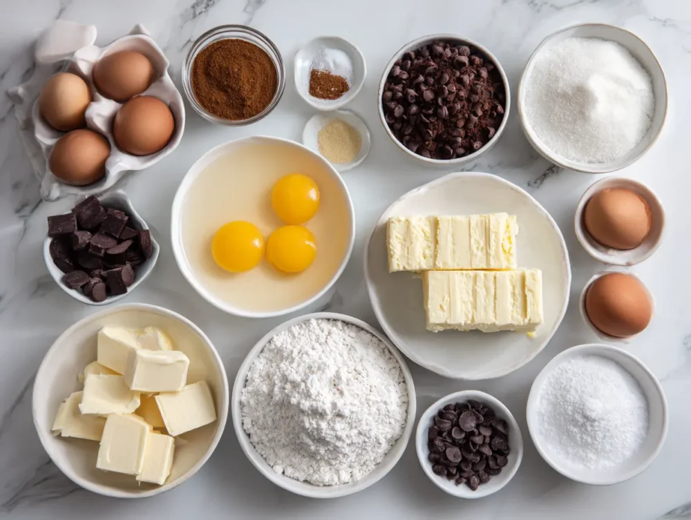 ingredients for brownie a la mode toppings