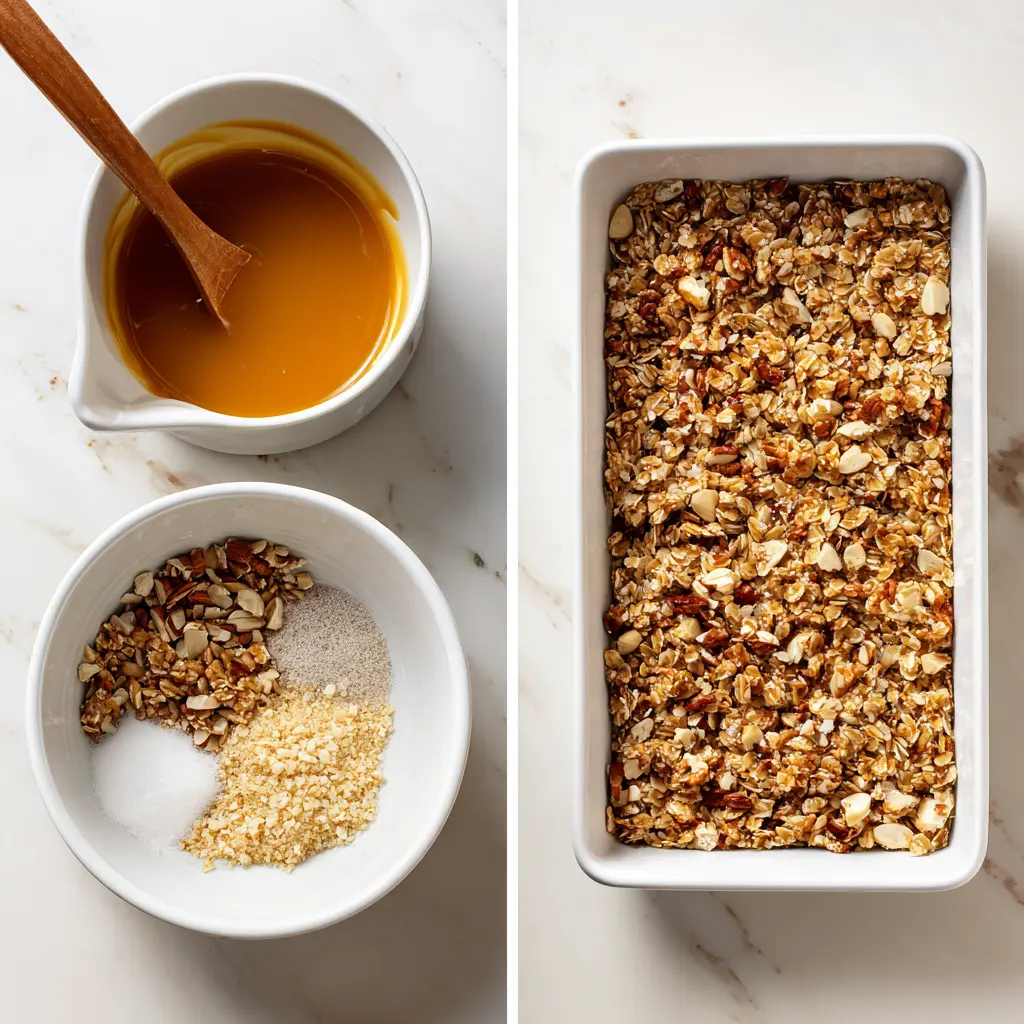 preparing Crunchy Granola Bars Recipe