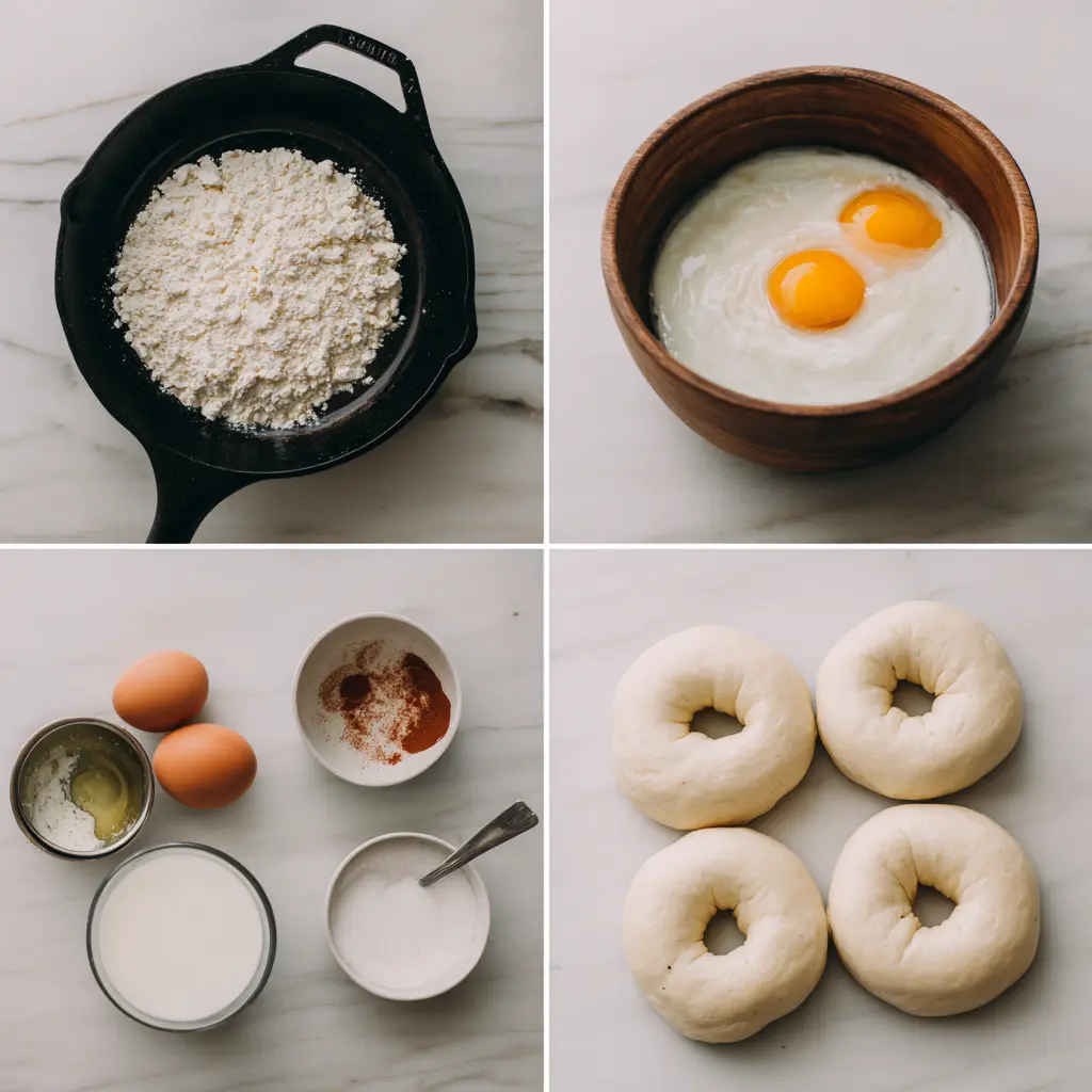 preparing Cottage Cheese Bagels 