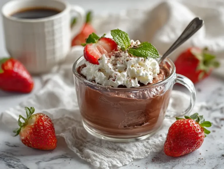 cottage cheese chocolate mousse and chia seeds