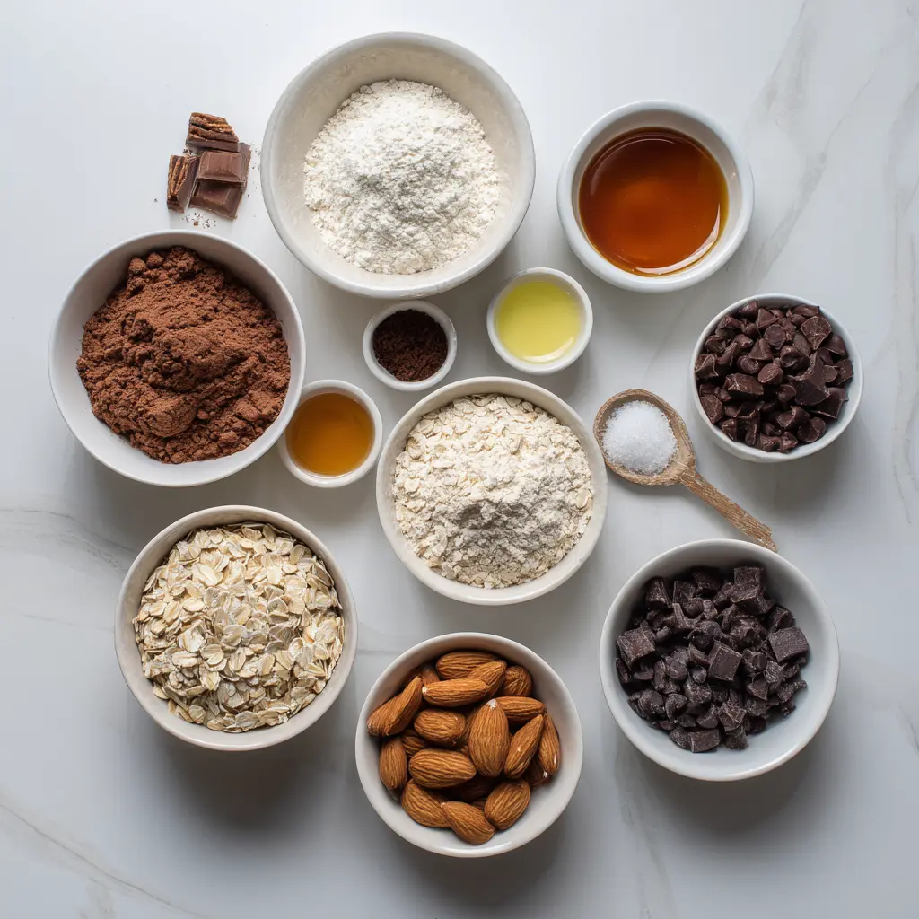 ingredients for Chocolate Protein Granola