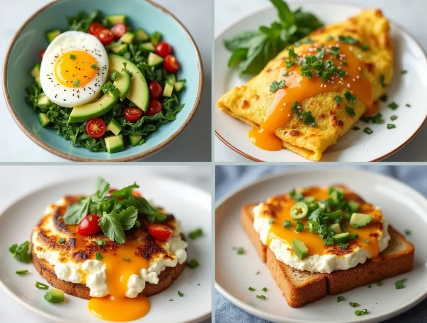 High-protein scrambled eggs with cottage cheese for weight loss