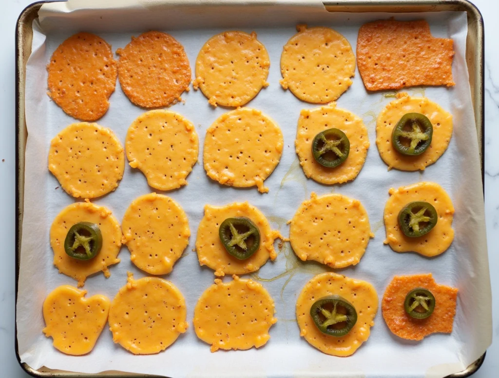 Cottage cheese chips served with keto-friendly dips.