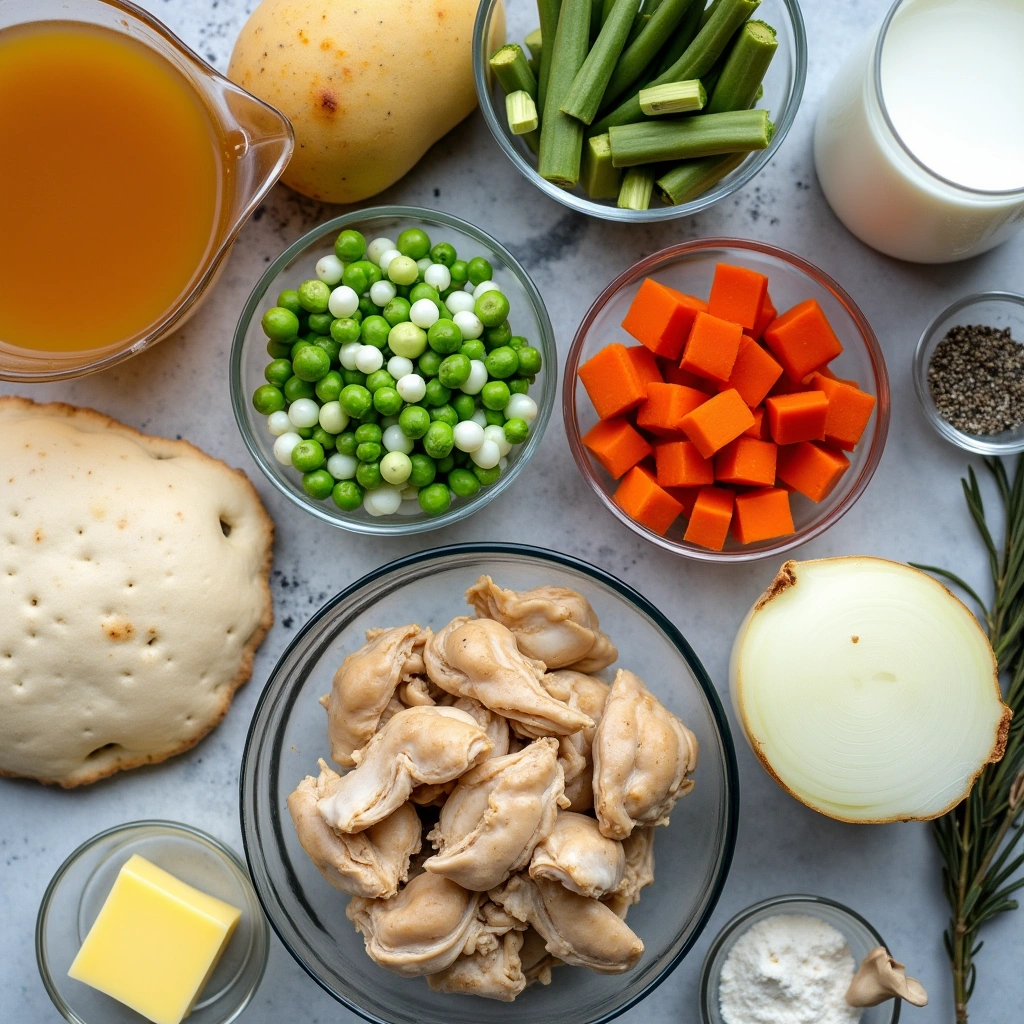 Ingredients of Mini Chicken Pot Pies with Potatoes