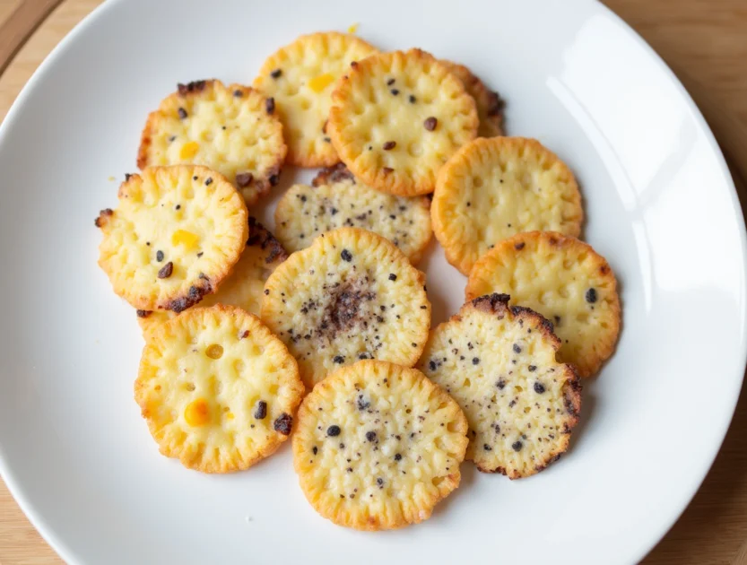 Oven baked cottage cheese chips