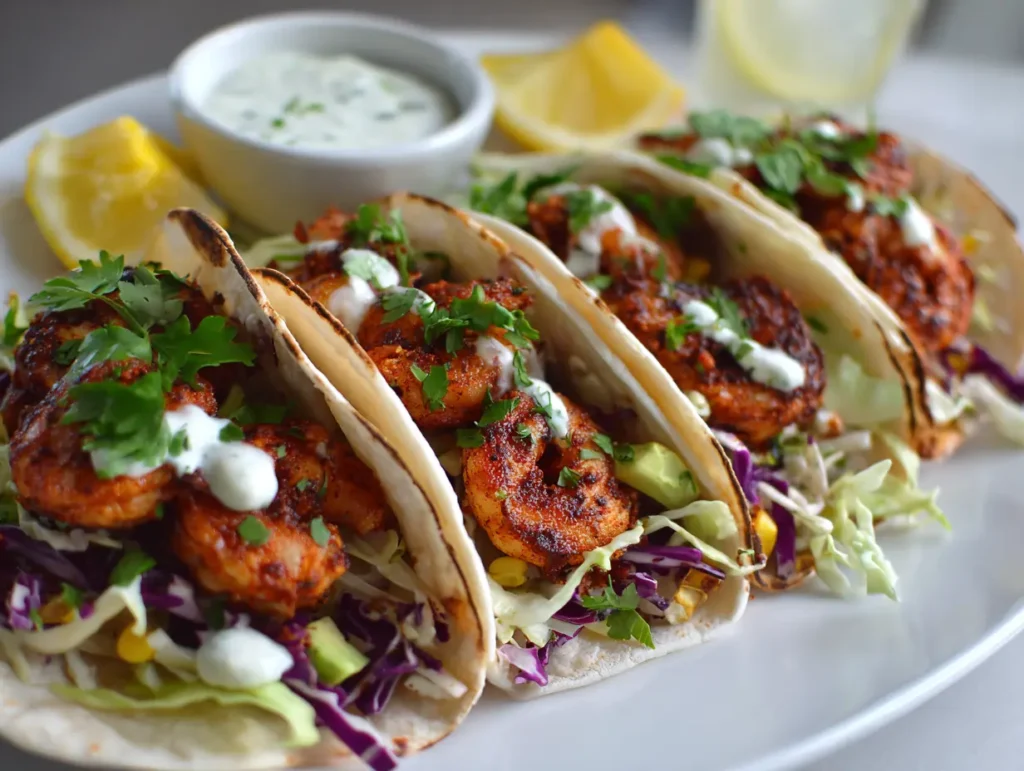blackened shrimp tacos