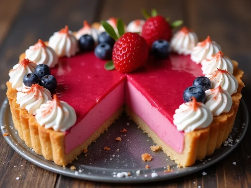 raspberry curd tart, with Homemade Smooth raspberry curd