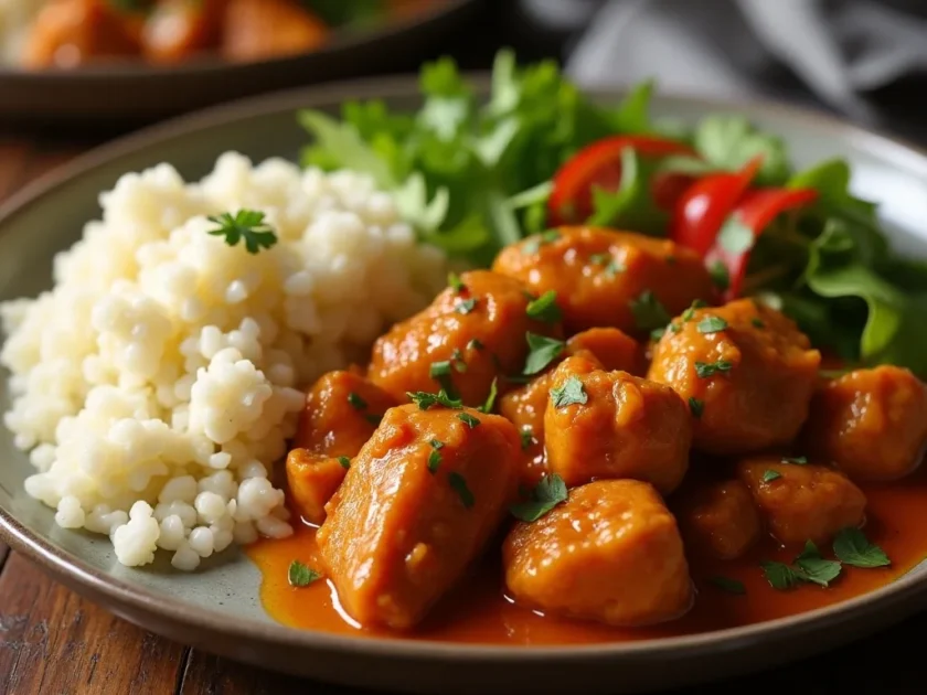 Low-fat Chicken Bhuna with healthy sides
