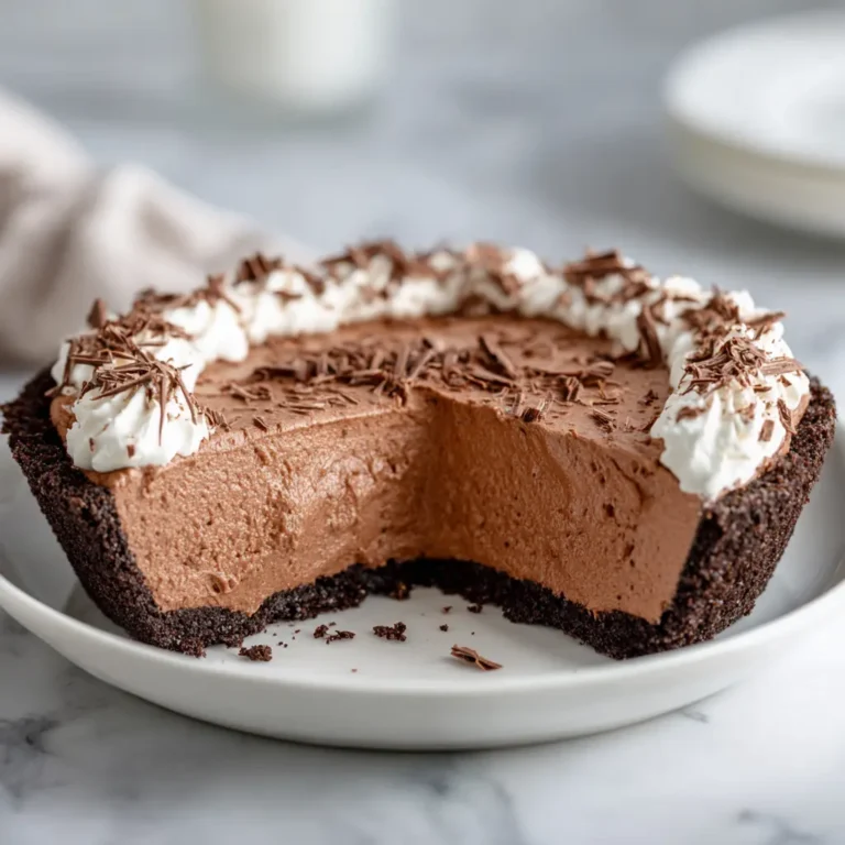 3-Ingredient Hershey Bar Icebox Pie served
