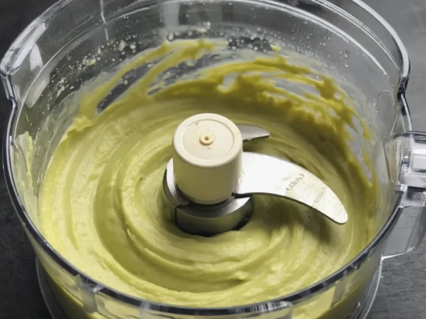 homemade pistachio butter in food processor