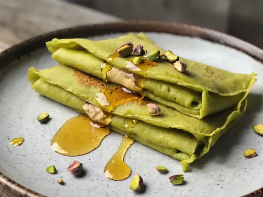 Homemade pistachio butter freshly make