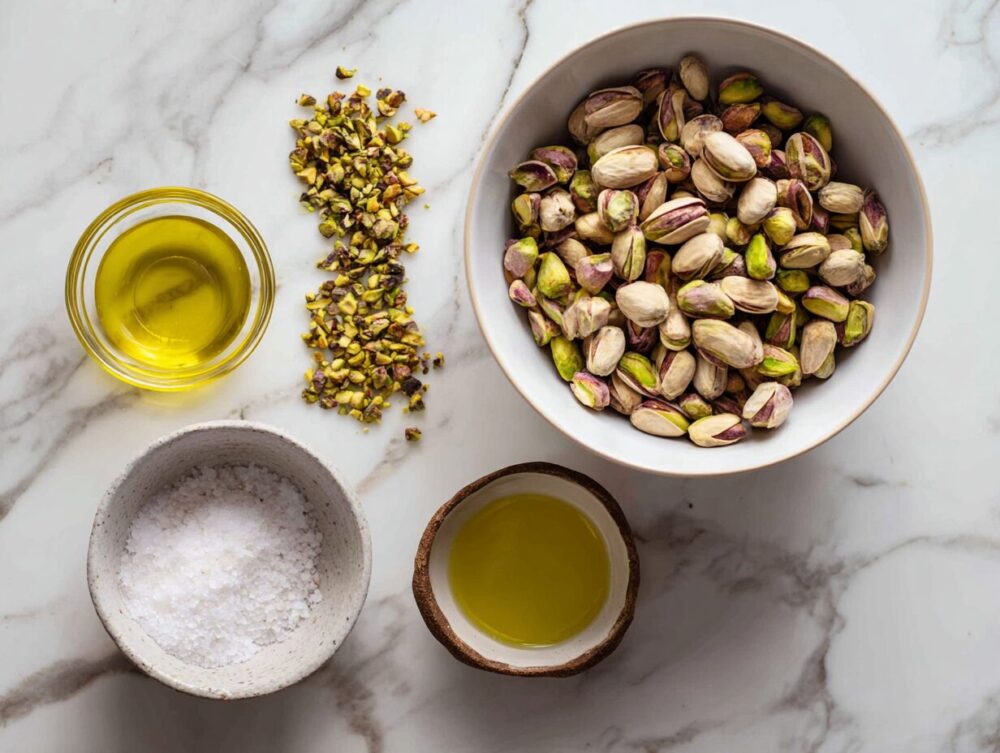 ingredients of Homemade pistachio butter