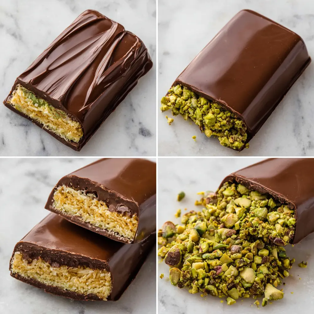 Crunchy kataifi blended with pistachio butter.