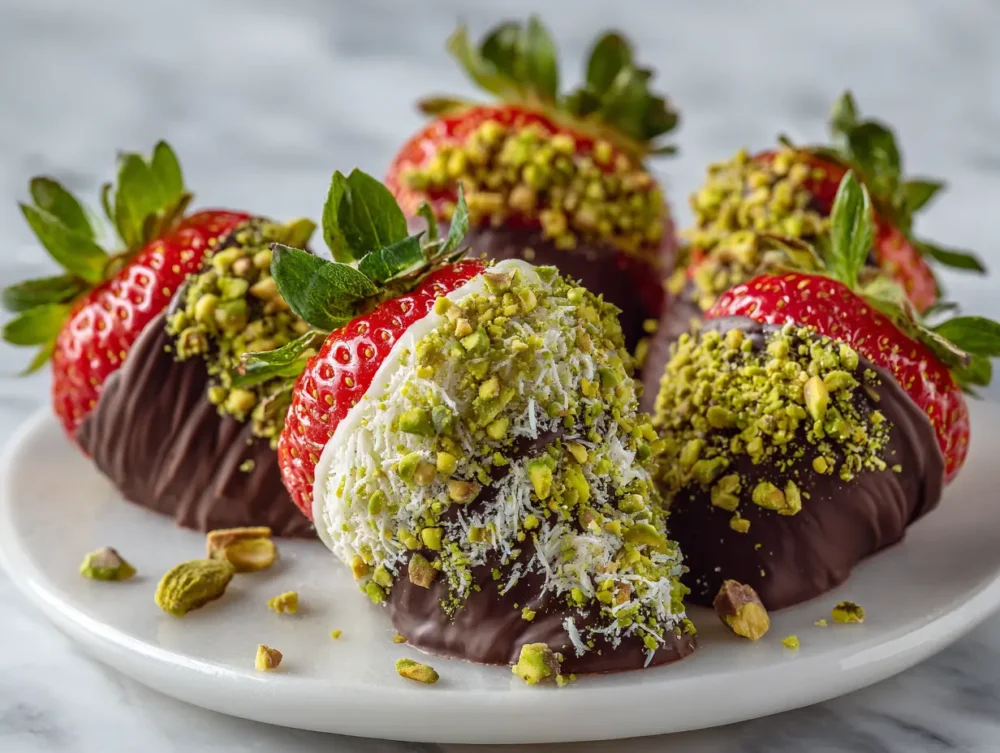Dubai Chocolate Covered Strawberries