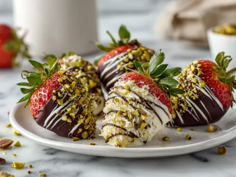 Dubai Chocolate Covered Strawberries