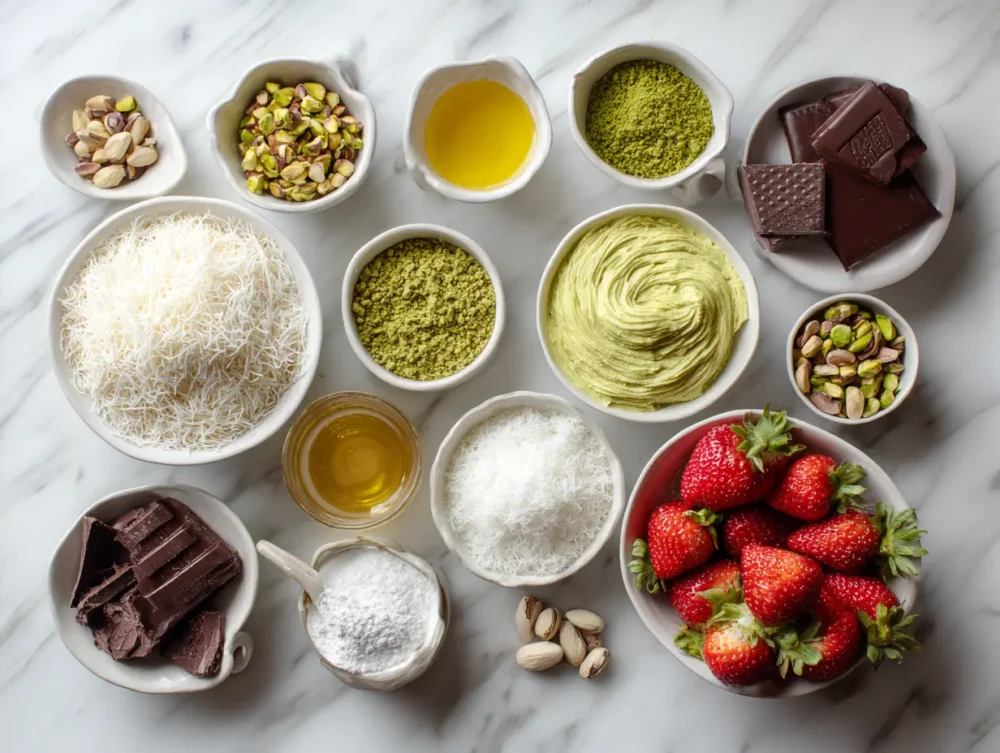 Ingredients of dubai Chocolate Strawberry