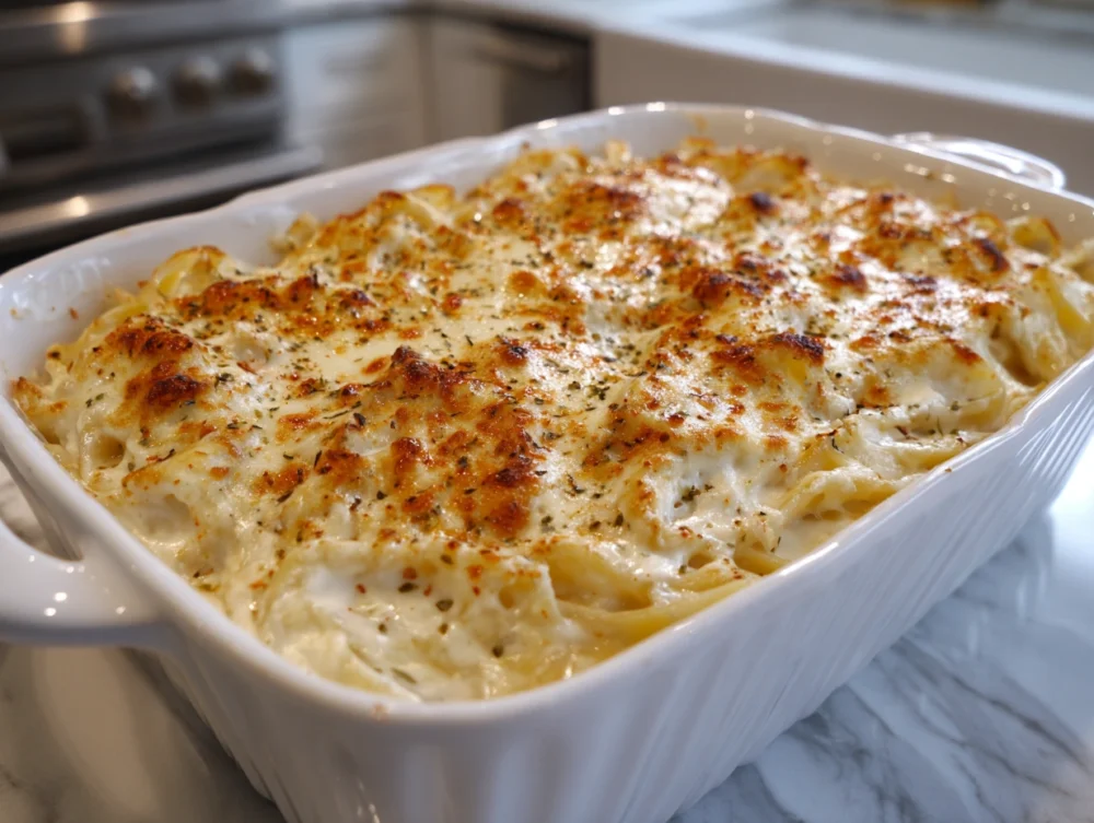 Chicken Alfredo Bake