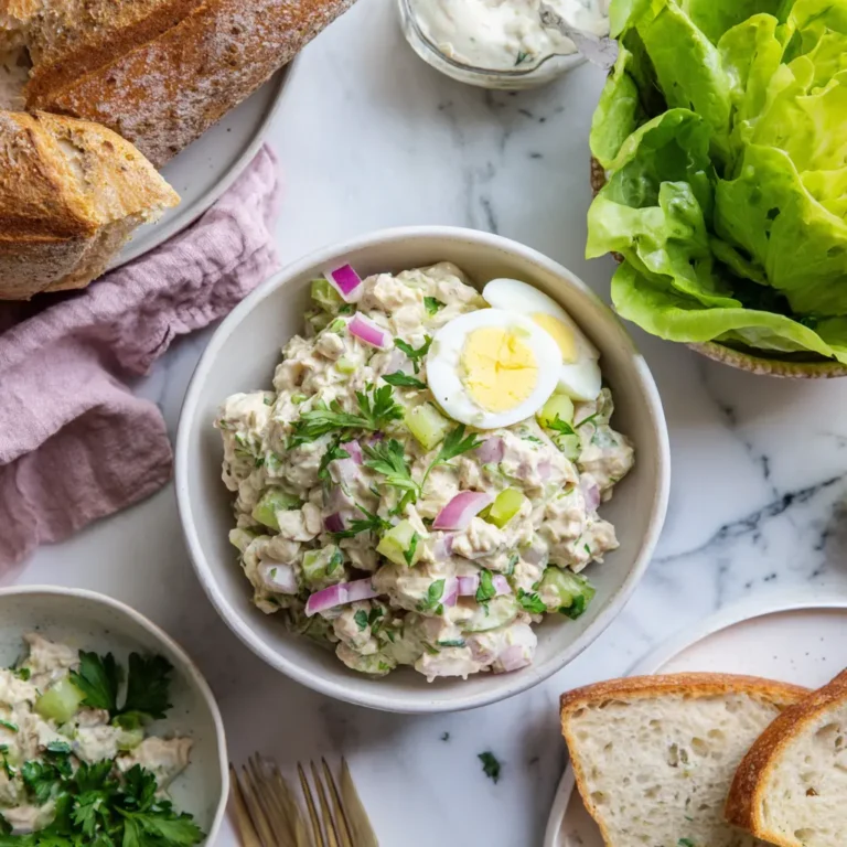 Creamy Quick Tuna Egg Salad Recipe Ready to Serve
