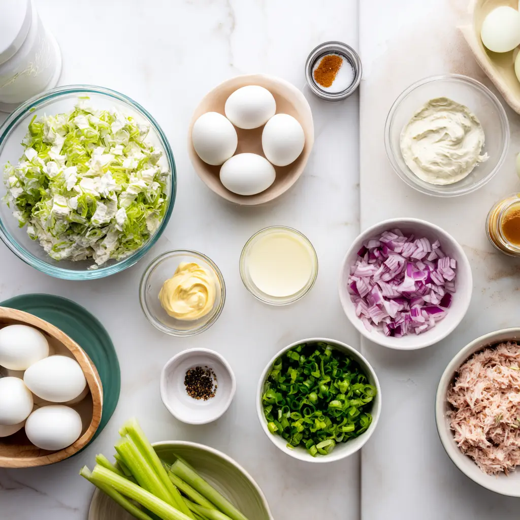 Simple Ingredients for Tuna Egg Salad Recipe