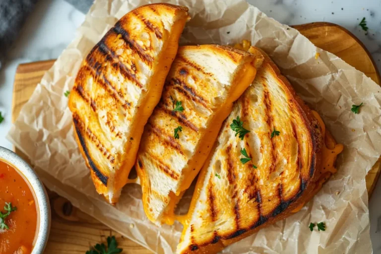Golden Crispy Grilled Cheese Sandwich