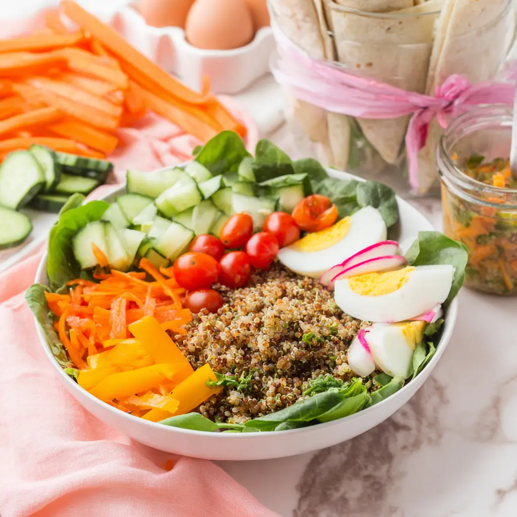 quinoa veggie power bowl healthy and ready to eat