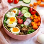 easy healthy quinoa veggie power bowl lunch idea
