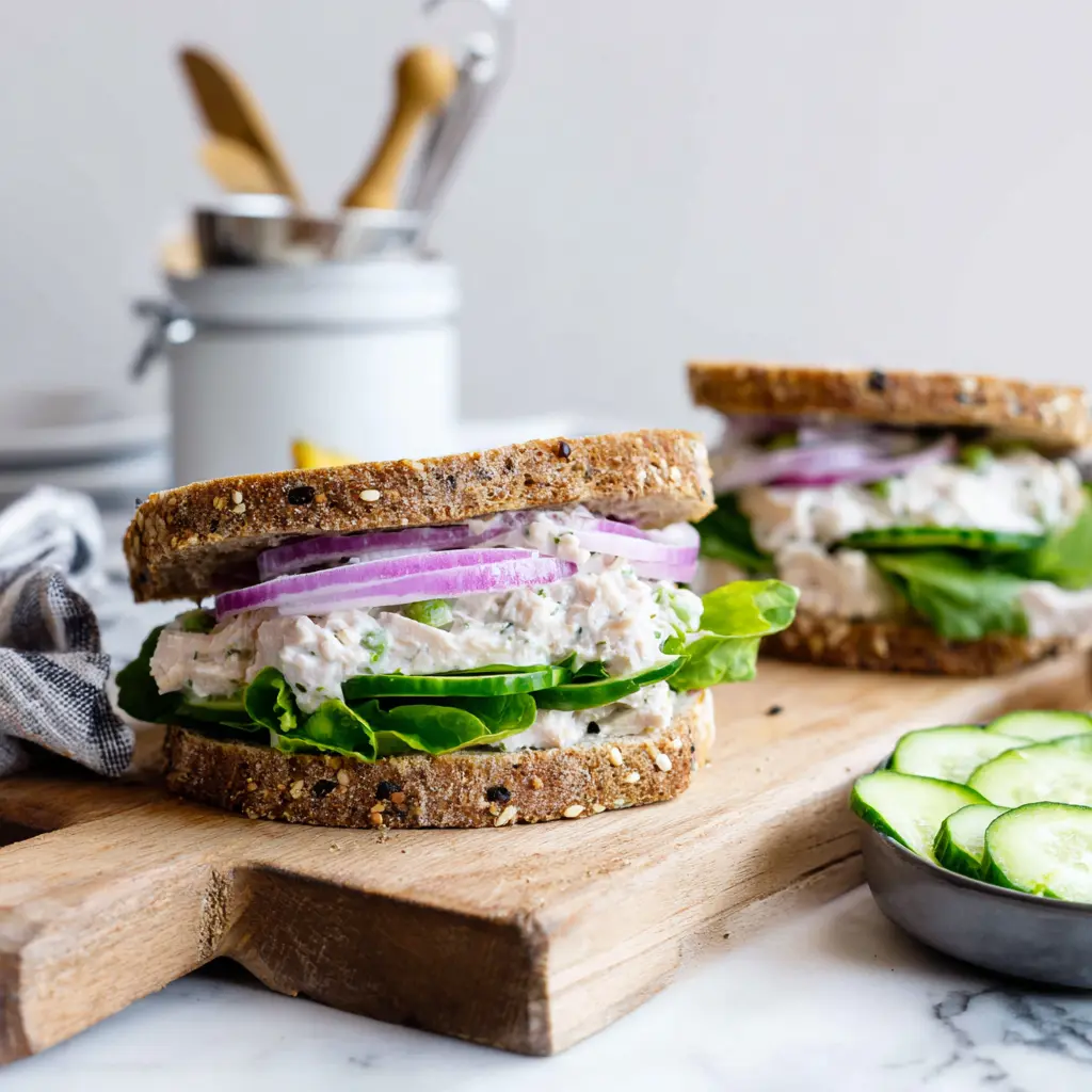 tuna cucumber sandwich healthy and ready to eat