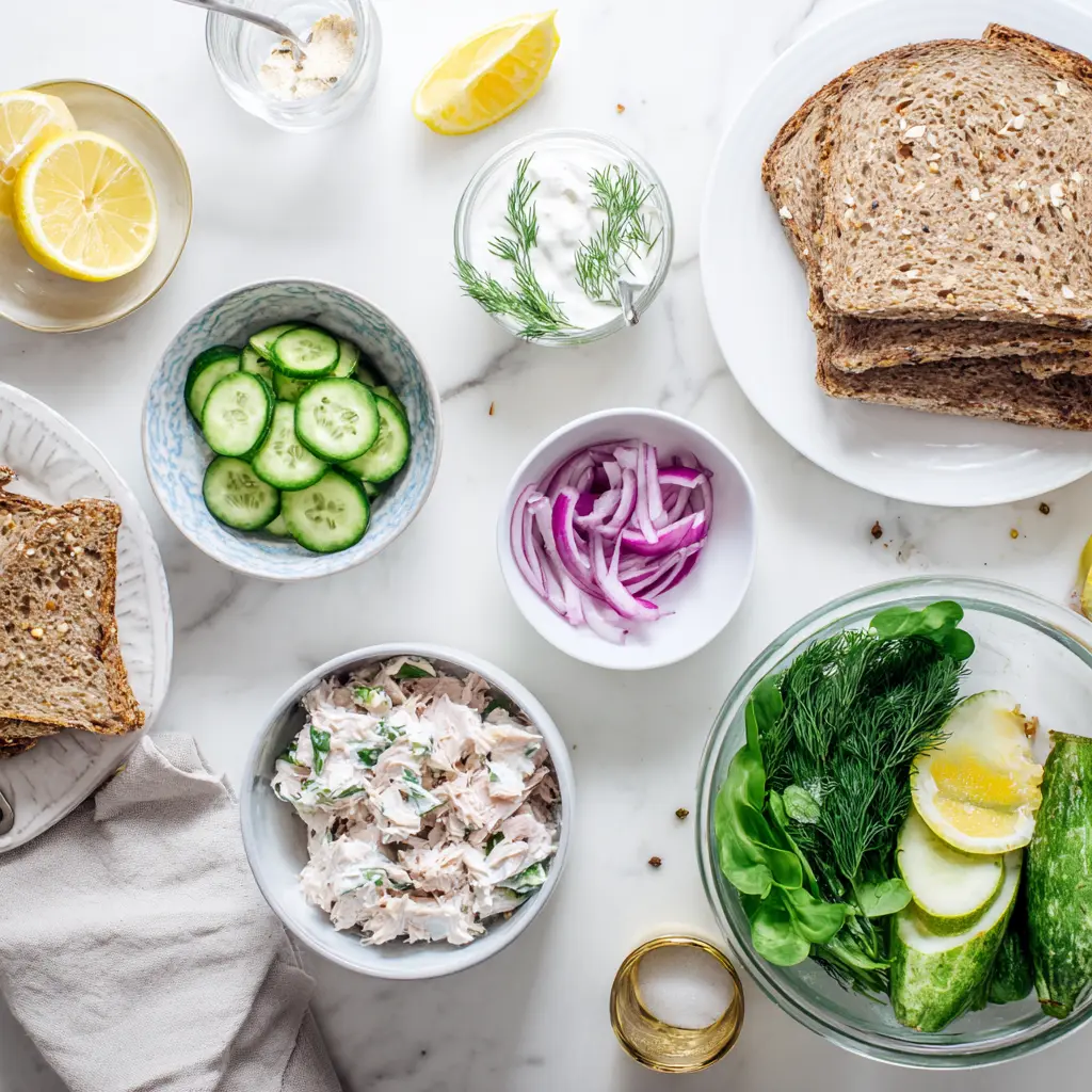 tuna cucumber sandwich ingredients healthy and simple